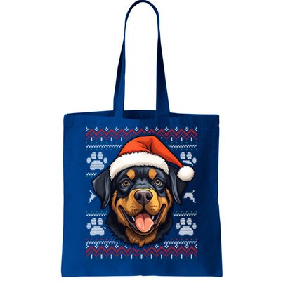 Rottweiler Santa Hat Christmas Funny Dog Mom Dad Gift Tote Bag