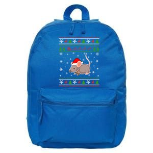 Rat Santa Hat Ugly Christmas Design Xmas Sweater Pajama Cute Gift 16 in Basic Backpack