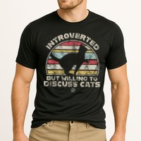 Retro Style Introverted But Willing To Discuss Cats Vintage Performance Shirt
