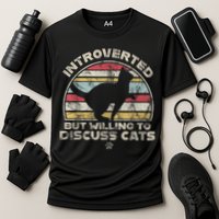 Retro Style Introverted But Willing To Discuss Cats Vintage Performance Shirt