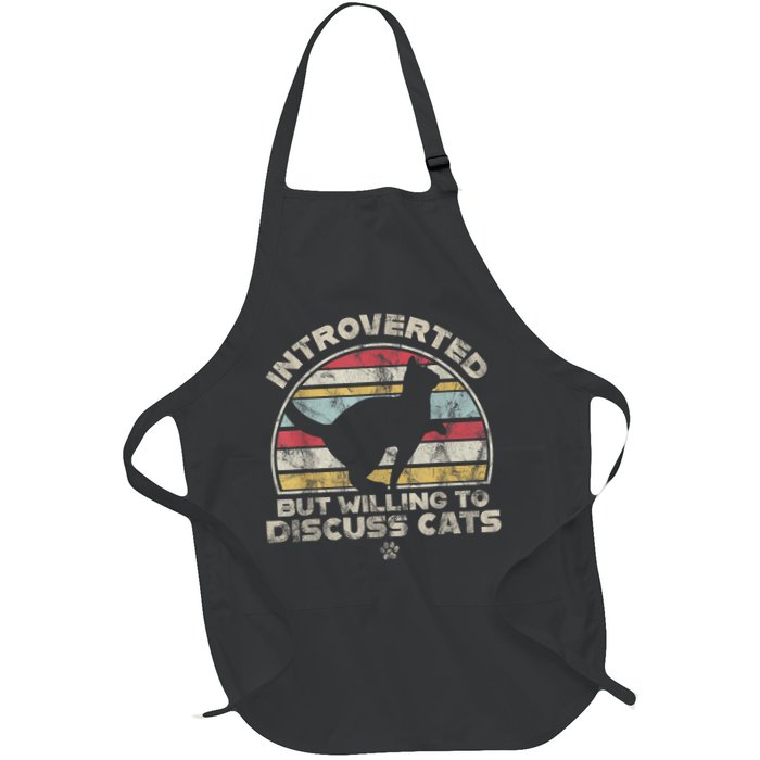 Retro Style Introverted But Willing To Discuss Cats Vintage Apron