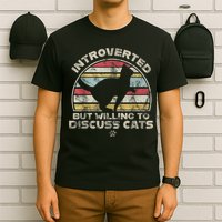 Retro Style Introverted But Willing To Discuss Cats Vintage T-Shirt