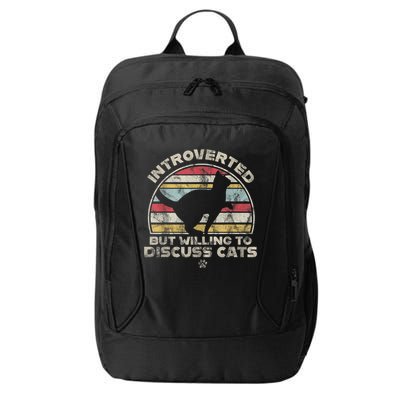 Retro Style Introverted But Willing To Discuss Cats Vintage City Backpack