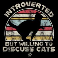 Retro Style Introverted But Willing To Discuss Cats Vintage Daily Commute Backpack