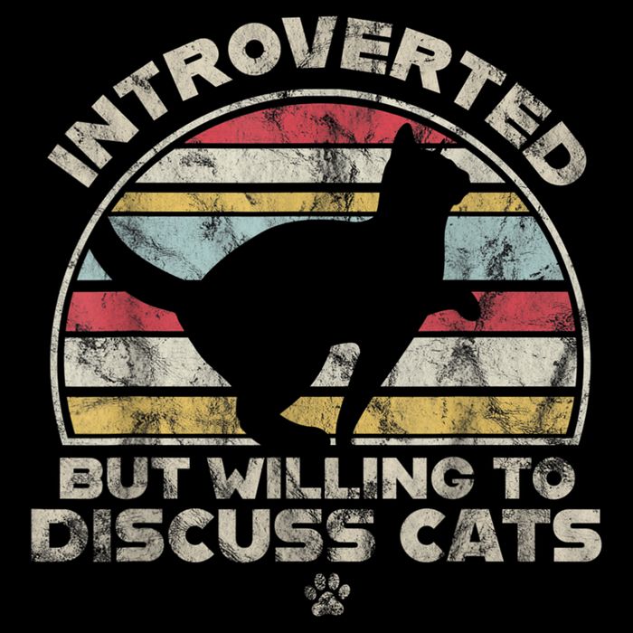 Retro Style Introverted But Willing To Discuss Cats Vintage 16 in Basic Backpack