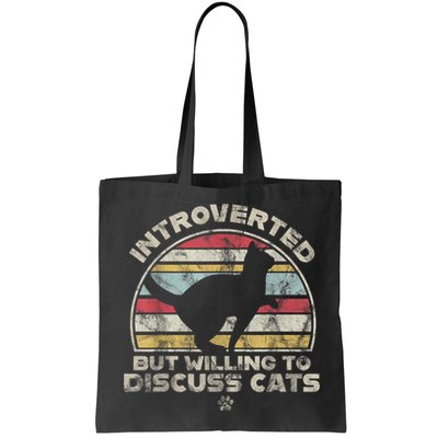 Retro Style Introverted But Willing To Discuss Cats Vintage Bag