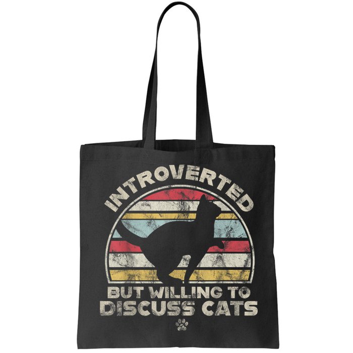 Retro Style Introverted But Willing To Discuss Cats Vintage Bag