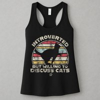 Retro Style Introverted But Willing To Discuss Cats Vintage Womens Tank Top