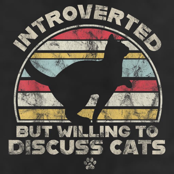 Retro Style Introverted But Willing To Discuss Cats Vintage Trucker Hat