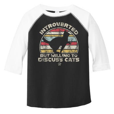 Retro Style Introverted But Willing To Discuss Cats Vintage Toddler Fine Jersey T-Shirt