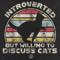 Retro Style Introverted But Willing To Discuss Cats Vintage Golf Towel