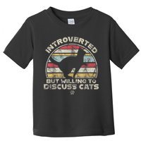 Retro Style Introverted But Willing To Discuss Cats Vintage Toddler T-Shirt