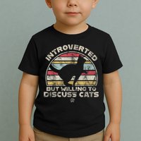 Retro Style Introverted But Willing To Discuss Cats Vintage Toddler T-Shirt