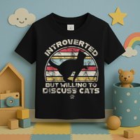 Retro Style Introverted But Willing To Discuss Cats Vintage Toddler T-Shirt