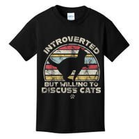 Retro Style Introverted But Willing To Discuss Cats Vintage Kids T-Shirt