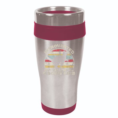 Retro Style Introverted But Willing To Discuss Cats Vintage 16oz Travel Tumbler