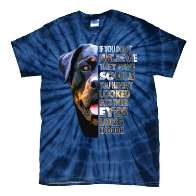 Rottweiler Soul I Love Rotties Dog Lover Tie-Dye T-Shirt