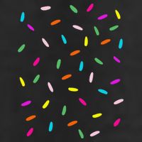 Rainbow Sprinkles Ice Cream Costume Halloween 7 Panel Mesh Trucker Snapback Hat