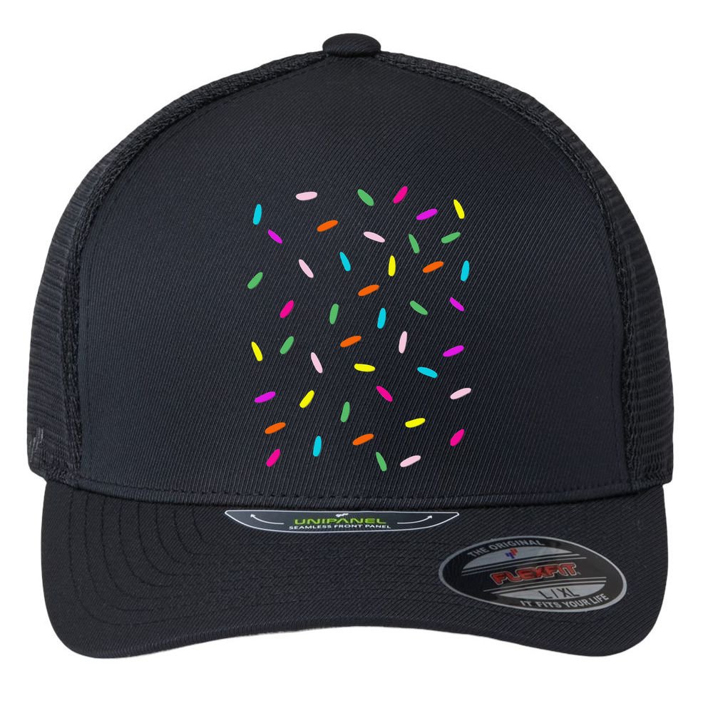 Rainbow Sprinkles Ice Cream Costume Halloween Flexfit Unipanel Trucker Cap