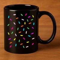 Rainbow Sprinkles Ice Cream Costume Halloween 11oz C Handle Ceramic Mug