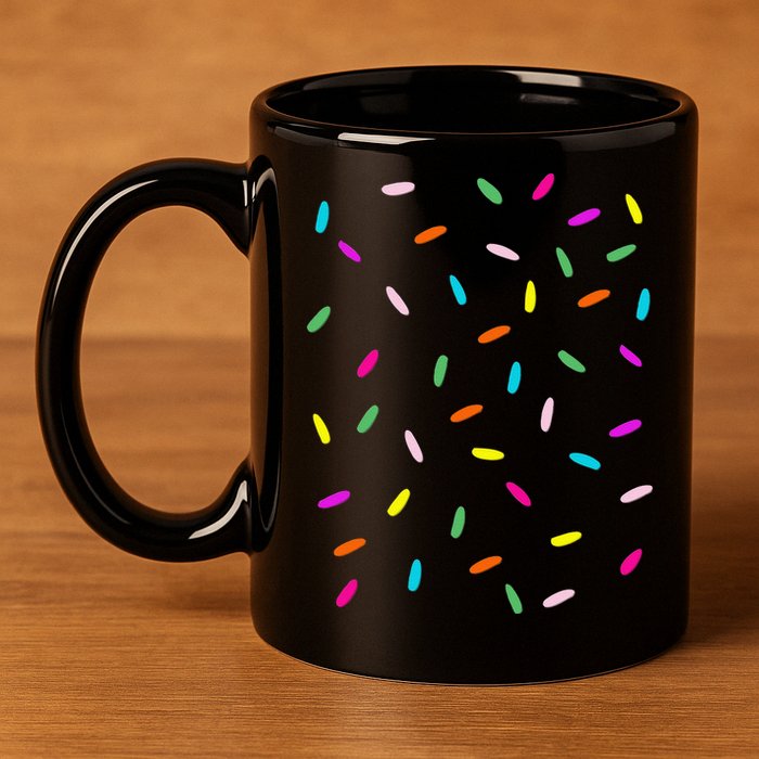 Rainbow Sprinkles Ice Cream Costume Halloween 11oz C Handle Ceramic Mug