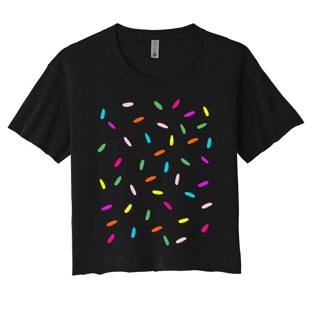 Rainbow Sprinkles Ice Cream Costume Halloween Crop Top