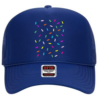 Rainbow Sprinkles Ice Cream Costume Halloween High Crown Mesh Back Trucker Hat