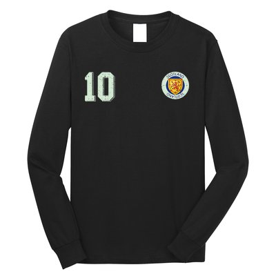 Retro Soccer Inspired Scotland Long Sleeve Shirt