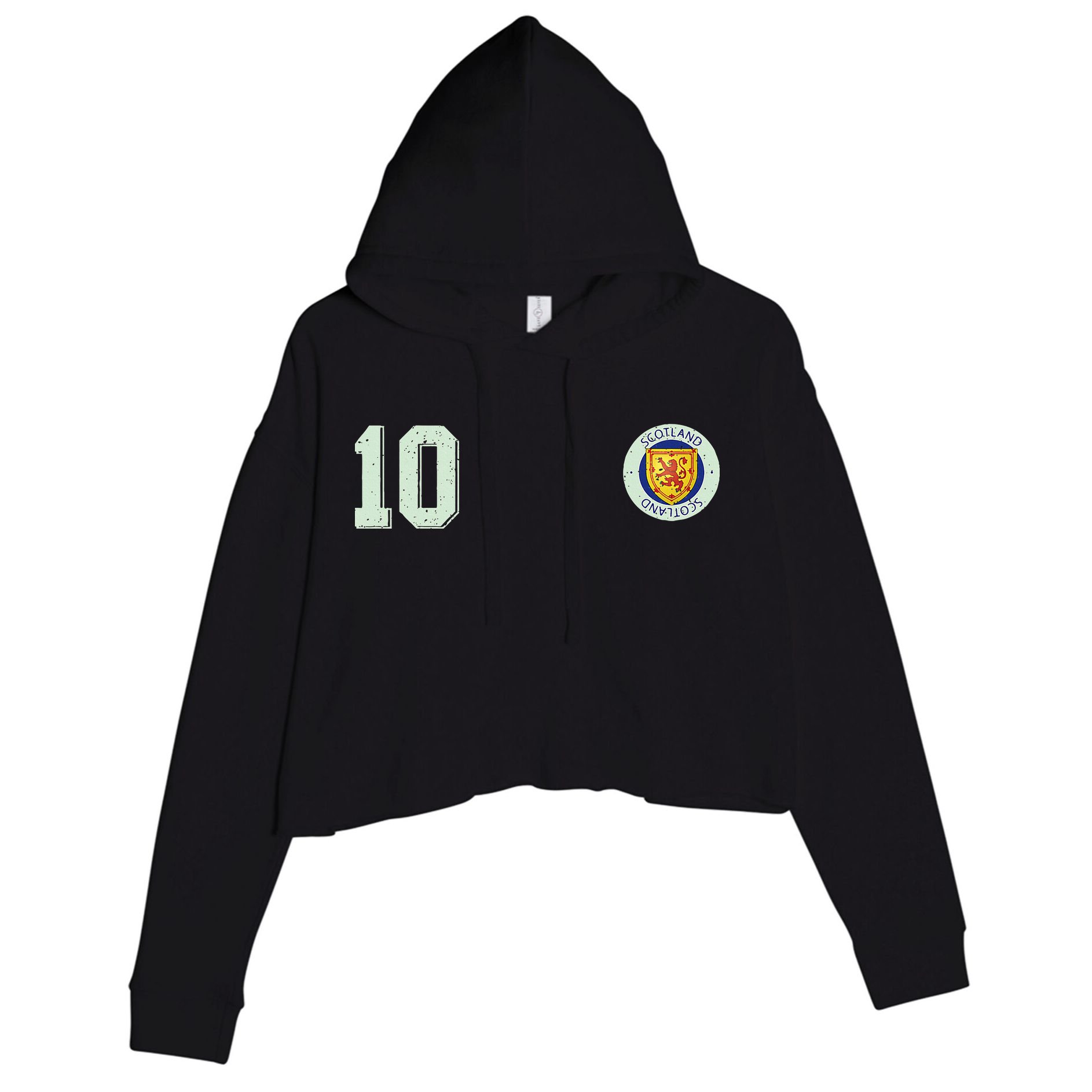 Retro Soccer Inspired Scotland Crop Fleece Hoodie
