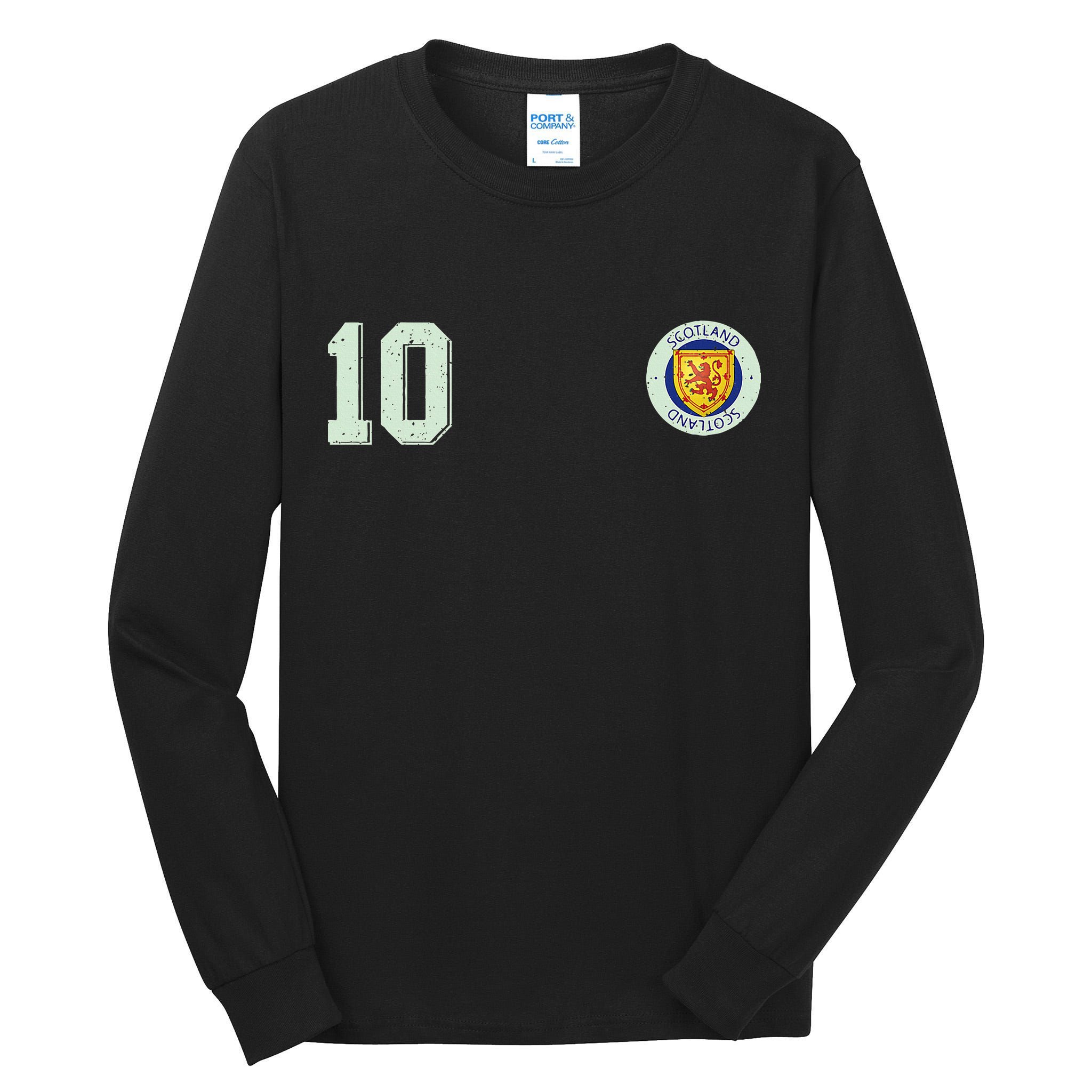 Retro Soccer Inspired Scotland Tall Long Sleeve T-Shirt