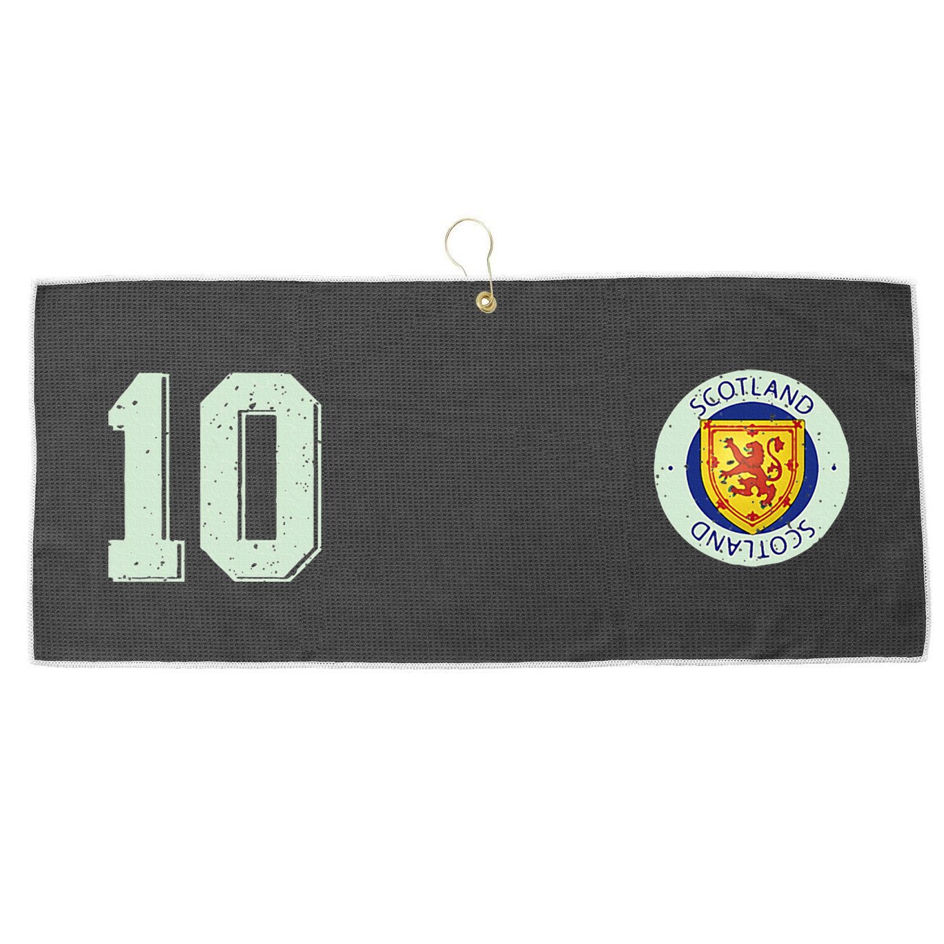 Retro Soccer Inspired Scotland Large Microfiber Waffle Golf Towel