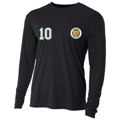 Retro Soccer Inspired Scotland Cooling Performance Long Sleeve Crew