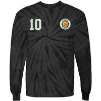 Retro Soccer Inspired Scotland Tie-Dye Long Sleeve Shirt