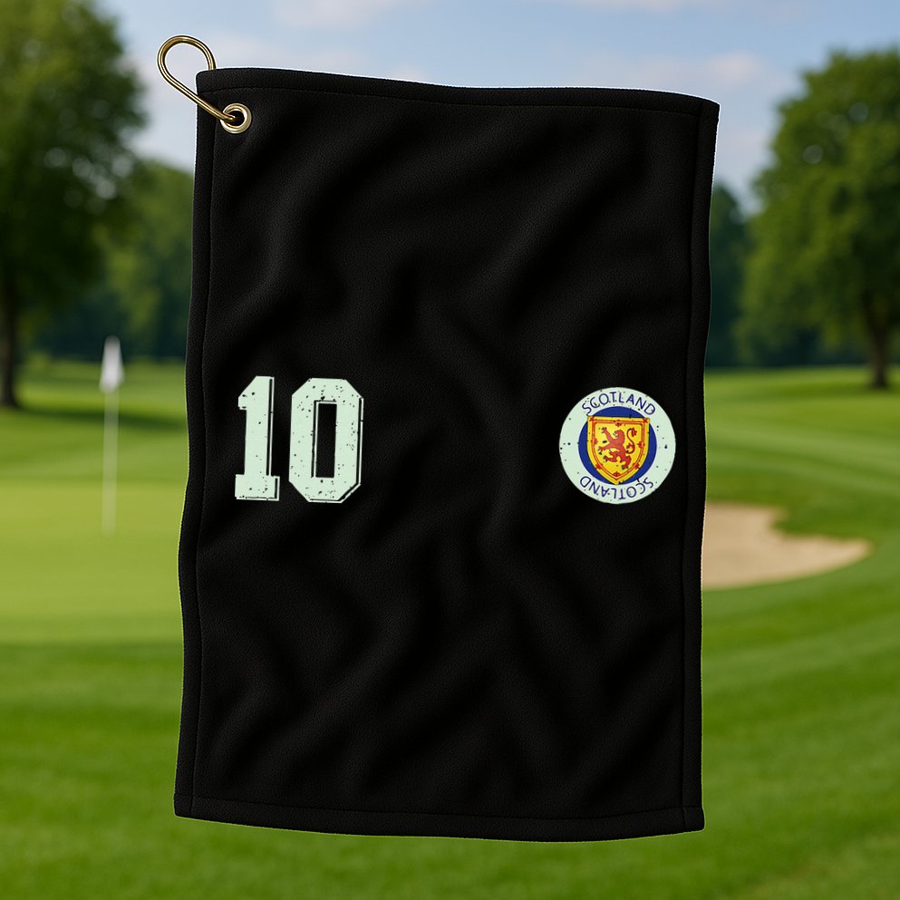 Retro Soccer Inspired Scotland Golf Towel