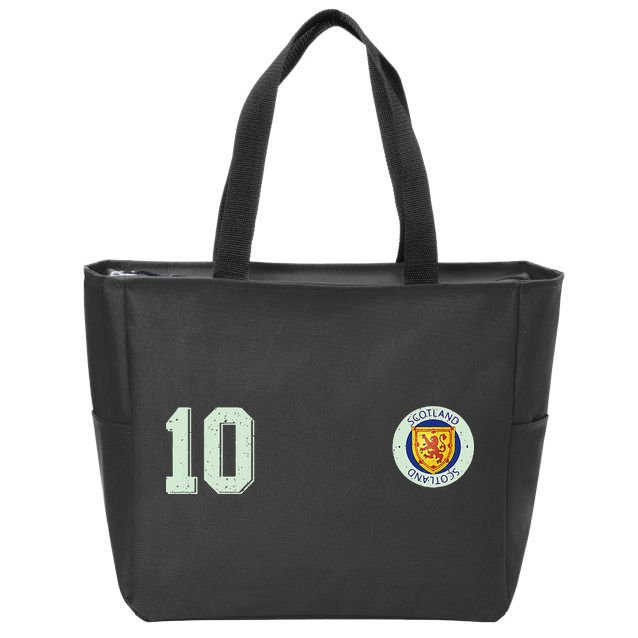 Retro Soccer Inspired Scotland Zip Tote Bag
