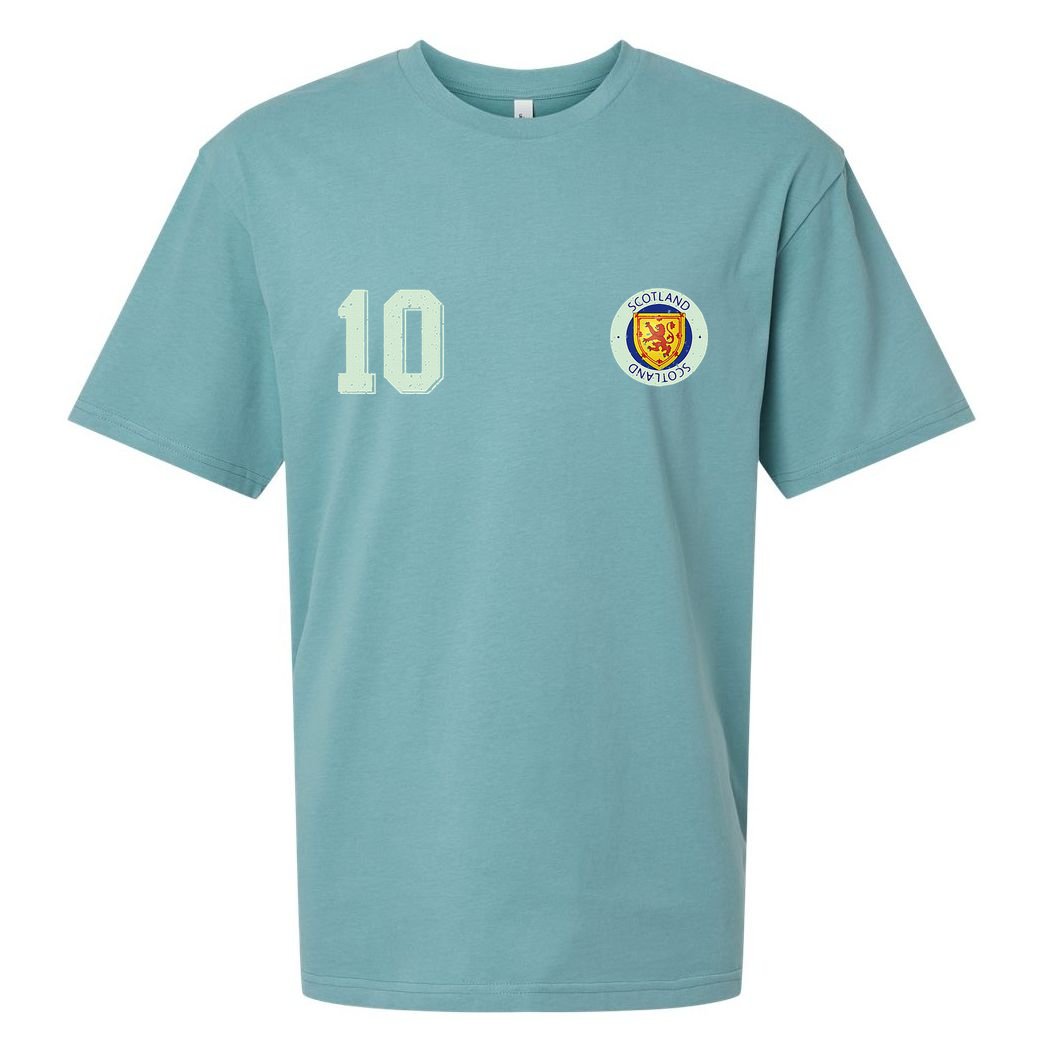 Retro Soccer Inspired Scotland Sueded Cloud Jersey T-Shirt