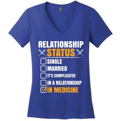 Relationship Status In Medicine Gift Women's V-Neck T-Shirt