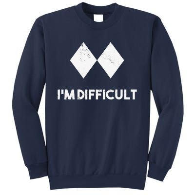 retro Ski I'm Difficult Skiing Skier Snowboard Snowboarder Sweatshirt