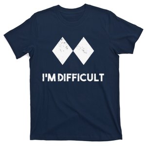 retro Ski I'm Difficult Skiing Skier Snowboard Snowboarder T-Shirt