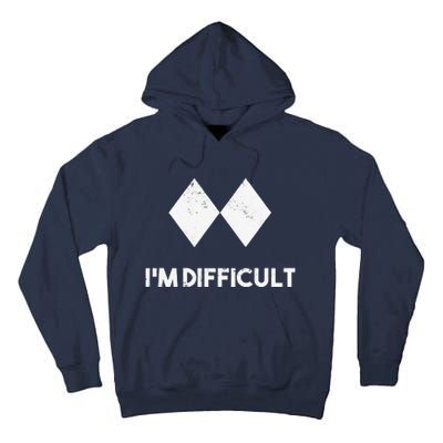 retro Ski I'm Difficult Skiing Skier Snowboard Snowboarder Tall Hoodie