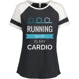 Running Sprints Is My Cardio Enza Ladies Jersey Colorblock Tee