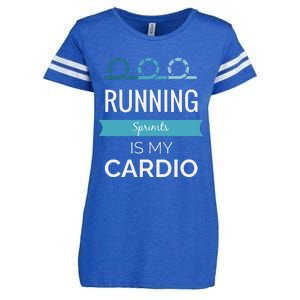 Running Sprints Is My Cardio Enza Ladies Jersey Football T-Shirt