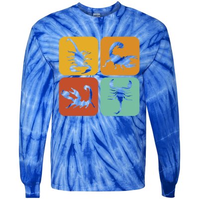 Retro Scorpions I Scorpion Art I Scorpion Meaningful Gift Tie-Dye Long Sleeve Shirt