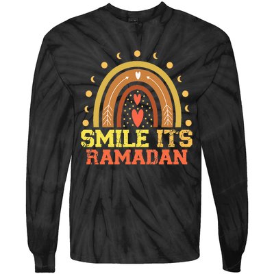 Ramadan Smile its Ramadan - Celebrating the Holy Month Tie-Dye Long Sleeve Shirt