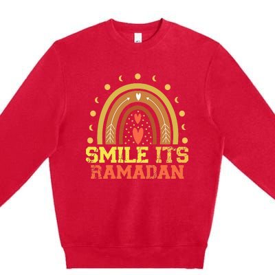 Ramadan Smile its Ramadan - Celebrating the Holy Month Premium Crewneck Sweatshirt