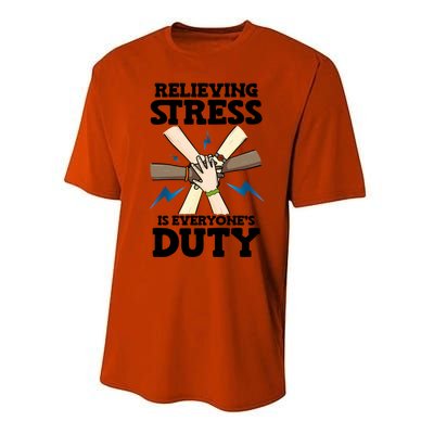 Relieving Stress Is Everyones Duty Awareness Month Gift Performance Sprint T-Shirt