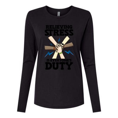 Relieving Stress Is Everyones Duty Awareness Month Gift Womens Cotton Relaxed Long Sleeve T-Shirt