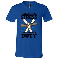 Relieving Stress Is Everyones Duty Awareness Month Gift V-Neck T-Shirt