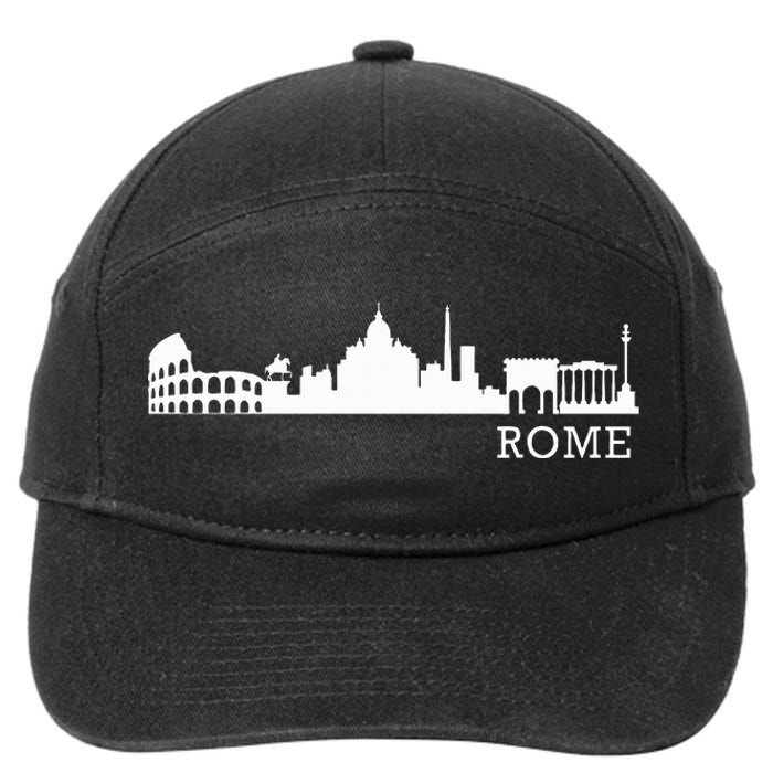 Rome Skyline Italy Gift For All Italians 7-Panel Snapback Hat