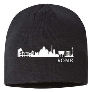 Rome Skyline Italy Gift For All Italians Sustainable Beanie